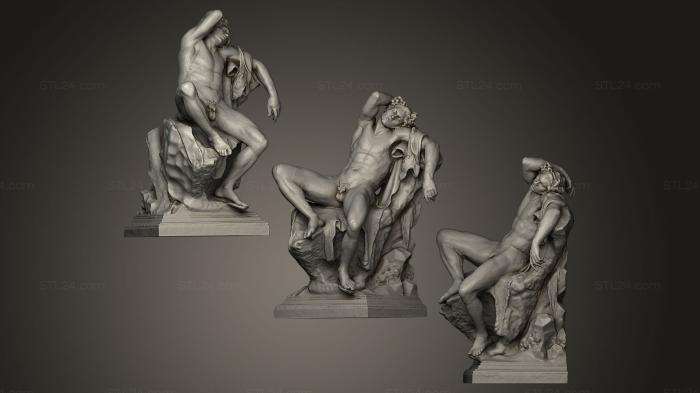 Статуи античные и исторические (Фавн Барберини, STKA_0123) 3D модель для ЧПУ станка